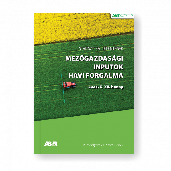 Mezőgazdasági inputok havi forgalma, 2021. X–XII. hónap