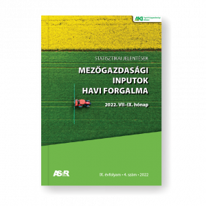 Mezőgazdasági inputok havi forgalma, 2022. VII–IX. hónap