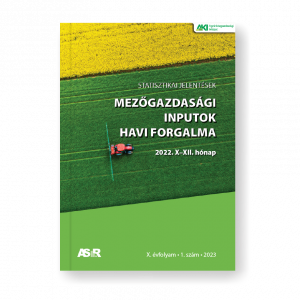 Mezőgazdasági inputok havi forgalma, 2022. X–XII. hónap