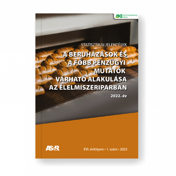 A beruházások és a főbb pénzügyi mutatók várható alakulása az élelmiszeriparban, 2022. év