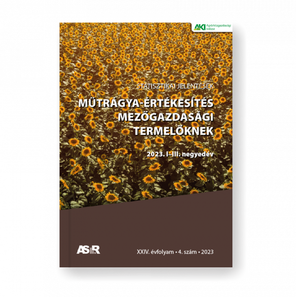 Műtrágya-értékesítés mezőgazdasági termelőknek, 2023. I–III. negyedév