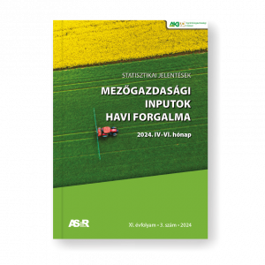 Mezőgazdasági inputok havi forgalma 2024. IV–VI. hónap