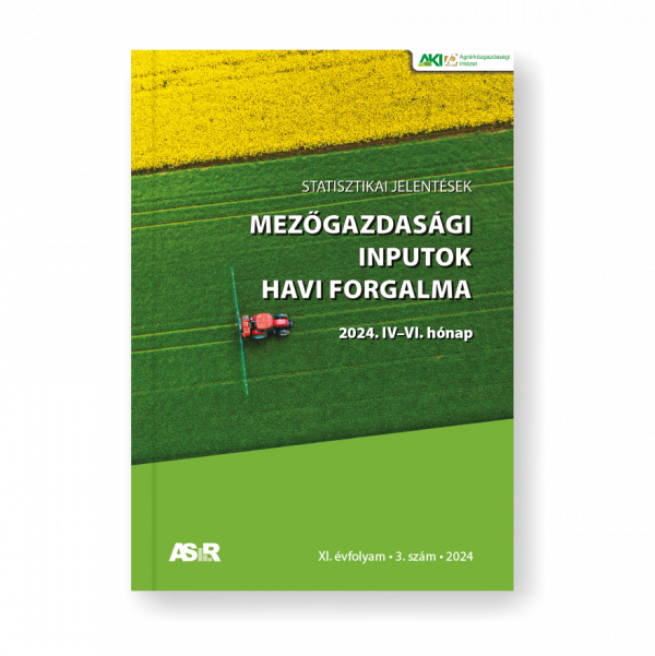 Mezőgazdasági inputok havi forgalma 2024. IV–VI. hónap