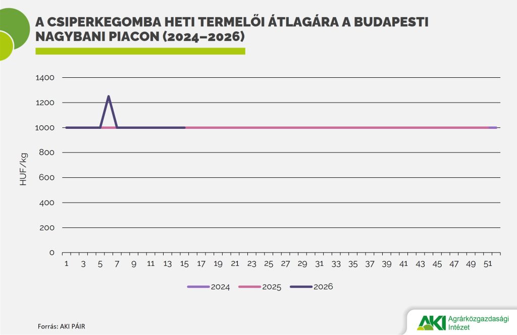 Csiperkegomba átlagára