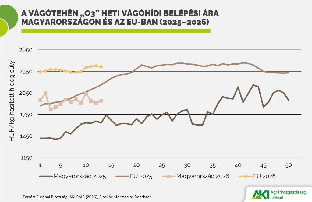 Kimagasló áron a vágótehén ára